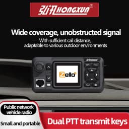HONGXUN Zello POC Mini Car Radio 4G Network Vehicle Walkie Talkie Dual PTT Vehicle Two Way Radio