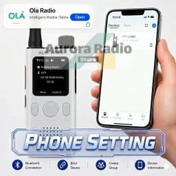 ALERVITES PoC AT1 Global Walkie Talkie Baofeng Radio 4G LTE EU/US Version Optional Group Call Support Multi-Language Menu USB-C