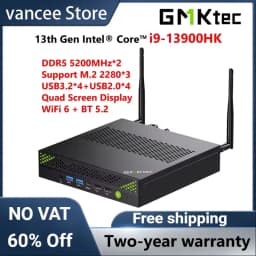 GMKtec K10 NucBox Mini PC Intel I9-13900HK DDR5 WiFi 6 BT5.2 Windows 11 Pro PCIe NVMe M.2 2280 HDMI2.0 Desktop Gaming Computer