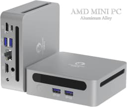 GenMachine AMD Mini PC Aluminum Alloy Ryzen3 5300U 5500U 7530U Ryzen7 5825U 7730U Windows 11 NUC Wifi6 HDMI PC Gamer Computer