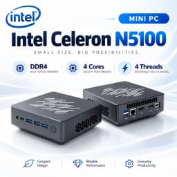 SZBOX MINI PC Intel Celeron N5100 Windows11 PRO 16GB 32GB 1TB DDR4 M.2 NVME SSD WIFI 6 BT5.2 Office Desktop Computer MINI Laptop