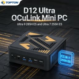 D12 Ultra Mini PC Gaming Computer, Intel Ultra 9/7/5 285H/255H/235H ES, OCuLink & USB4, Windows 11 Pro Compact Desktop PC BOX