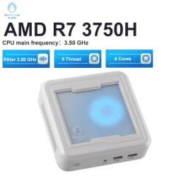 GenMachine 2025 New Mini PC Light AMD Ryzen 7 3750H CPU 4Cores 8Threads 2.3GHz-4.0GHz Windows 11 DDR4 M.2 2280 Ram Gaming PC