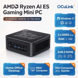 AMD Ryzen AI ES Gaming Mini PC AI 9 HX465 ES HX370 ES AI 7 PRO 350 ES OCuLink Windows 11 Home Office Desktop Mini Computer Gamer