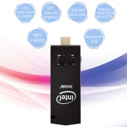 2026 W5 PRO Mini PC Windows 10 OS Intel Atom X5-Z8350 Quad-Core PC BT 4.2 2.4G/5G WiFi 4GB/8GB DDR3 64GB/128GB eMMC SSD USB3.0
