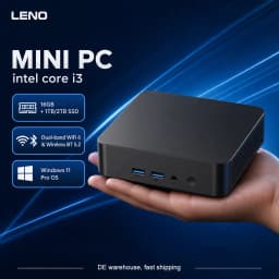 LENO Mini PC 16GB RAM 1/2TB SSD Intel I3-6006U Windows 11 Pro WiFi6 BT5.2 Desktop Gaming Office Portable Computer PC 4K HDMI