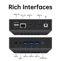 SZBOX N5100 MINI PC Intel Celeron N5100 Windows 11 PRO DDR4 M.2 NVME SSD WIFI 6 BT5.2 RJ45 Desktop Office Mini Pc Computer