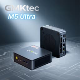 GMKtec M5 Ultra AMD Ryzen 7 7730U Mini Desktop PC DDR4 3200MHz Dual M.2 2280 SSD 2.5G LAN WiFi 6E BT5.2 Home Office Computer