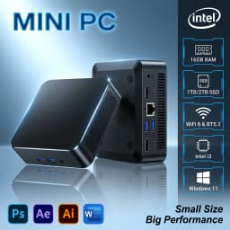 2026 NEW Mini PC 16GB RAM 1/2TB SSD Windows 11 Pro Intel I3-6006U Gaming Office 4K HDMI WiFi6 BT5.2 Desktop Portable Computer PC