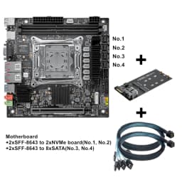 Topton 2x 10GbE LAN C612 ITX NAS Motherboard Intel LGA2011-3 XEON E5 V4 V3 Max 10*SATA 4*NVMe PCIE X16 Firewall Server Mainboard