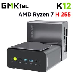 GMKtec K12 Mini PC AMD Ryzen 7 H 255 Dual DDR5 5600MT/s M.2 NVMe SSD PCIe4.0 WiFi6E BT5.2 Dual 2.5G LAN OCulink Computer