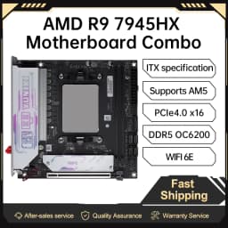 TOPC FL1 Mini ITX AM5 Motherboard Combo R5 7645HX R7 7745HX R9 8945HX 7945HX DDR5 6200 WiFi6E 2.5G LAN Gaming Mini PC NAS Render
