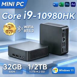 Brand New Windows 11 Mini PC Intel Core I9 10980HK MINI PC 16GB 32GB DDR4 2048GB SSD WIFI 6 BT5.2 Gaming MINI PC