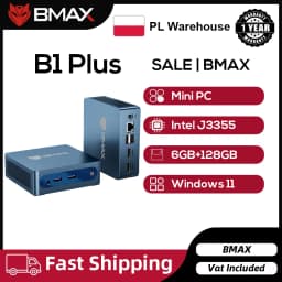 BMAX B1 Plus Windows 11 MINI PC Intel J3355 6GB RAM 128GB ROM HDMI USB Wi-Fi Supports 4K@60Hz Intel HD Graphics 500 mini pc