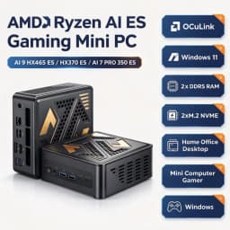 Gaming Mini PC OCuLink AMD Ryzen AI 9 HX 370 ES H 465 ES AI 7 PRO 350 ES AI 5 PRO 340 ES NUC Desktop Mini Computer Windows 11