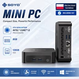 SOYO Y5 Mini PC Intel I3-4030U Processor 8GB RAM 128GB SSD Windows 10 PRO Bluetooth WIFI5 Supports 4K Display Mini Computer
