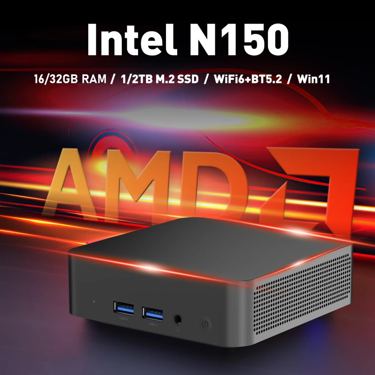 2026 4K Mini PC Intel Twin Lake N150 CPU Windows 11 Pro Mini PC 32GB RAM 512GB 1TB 2TB SSD WiFi5 BT5.0 Portable Desktop Computer