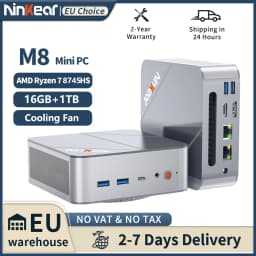 Ninkear Mini Pc Amd Ryzen 7 8745Hs 16Gb Ram 1Tb Ssd Radeon 780m Wifi 6 Dual 2.5g Lan Mini Desktop Computer Dp HDMI Type-C Windows 11 Pro