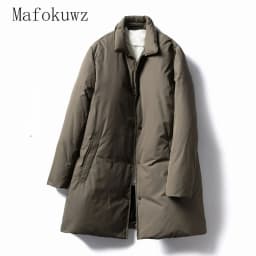 Winter Lapel Mid-length Cotton-padded Coat Fashion Men's Loose Casual High Street Overcoat Men Parkas Tops Male Clothes
