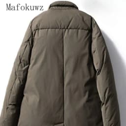 Winter Lapel Mid-length Cotton-padded Coat Fashion Men's Loose Casual High Street Overcoat Men Parkas Tops Male Clothes