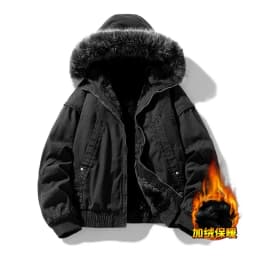 Thick Parka Winter Fur Hood Warm Tactical Bomber Coats Winter Male Multiple Pockets Warm Parkas Quality Man Casual Chaquetas