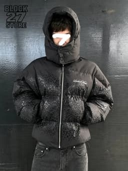 Y2K Water-reactive Fabric Cotton Thick Warm Coat Men's Vintage Zip Up Outerwear Casual Jacket Streetwear Fashion Parkas Clothing