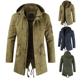 Men Winter Warm Hoody Parkas Mens Fleece Windbreaker Work Clothes Men's Military Tactical Coat Multi Pocket Cargo Bomber Jackets