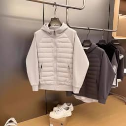 Winter New Men's Lightweight Casual Hooded Jacket Versatile Splicing Couple's Windproof and Cold Proof Cotton Jacket