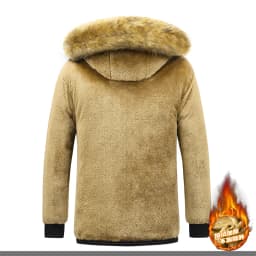 Thickened Coat Fashion Warm Thick Fleece Parkas Men Waterproof Hooded Parka Jacket Winter Men Casual Padded Parkas Warm Clothes