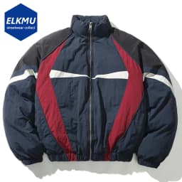 Men Winter Jackets Thicken Warm Parkas Coats Patchwork Vintage Oversized Padded Jackets Streetwear Harajuku Hip Hop Jackets