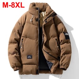 8XL Plus Size Men's Parkas Winter Thicken Warm Jackets Padded Coats Casual Loose Stand Collar Jackets Man Big Size 7XL Parkas