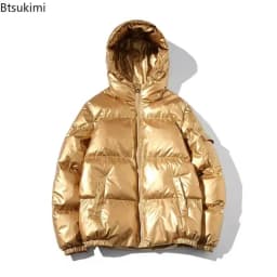 2025 Men's Thick Warm Parkas Autumn Winter Hooded Jacket Male Warm Harajuku Coat Men Casual Zipper Jackets Windproof Outwear 5XL