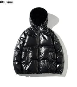 2025 Men's Thick Warm Parkas Autumn Winter Hooded Jacket Male Warm Harajuku Coat Men Casual Zipper Jackets Windproof Outwear 5XL