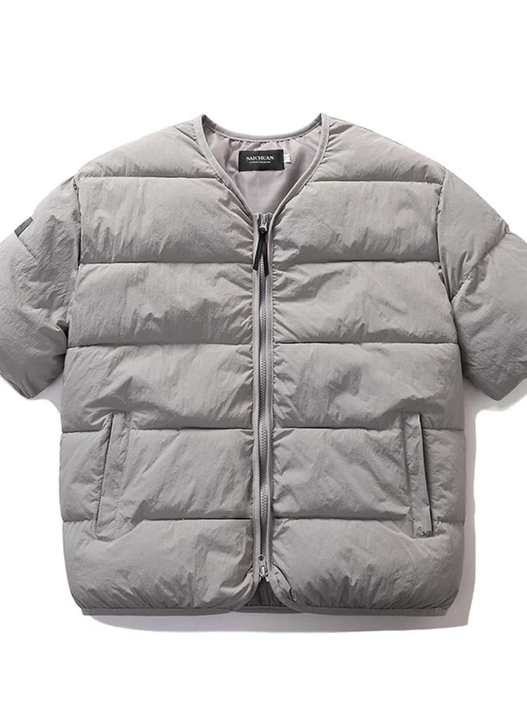 Warm Cotton Jacket Short Sleeve Unisex Youth Fashion Winter Outerwear Student Cotton Clothes Korean Style Loose Fit CleanFit