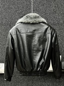 Men's Faux Fur Collar Short Parka Jacket Trendy Street Style Casual Male Thicken Warm Plush Cotton‑Padded Winter Outerwear