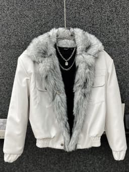 Men's Faux Fur Collar Short Parka Jacket Trendy Street Style Casual Male Thicken Warm Plush Cotton‑Padded Winter Outerwear