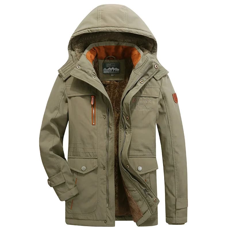 Men's Casual Winter Thick Warm Parkas Windproof Overcoats Male Fashion Hooded Cotton-padded Down Jackets Outdoors Long Coats
