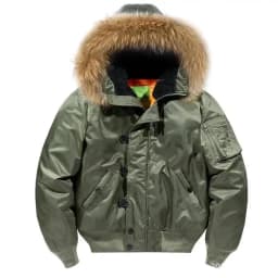 Military Fur Collar Hood Warm Tactical Bomber Winter Jackets Men Hooded N2B Outwear Coats Windproof Flight Pilot Jackets