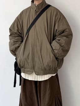 Joyzone Winter Japanese Style Loose Fit Short Cotton Jacket Unisex Retro Simple Stand Collar Warm Casual Zipper Closure