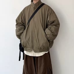 Joyzone Winter Japanese Style Loose Fit Short Cotton Jacket Unisex Retro Simple Stand Collar Warm Casual Zipper Closure
