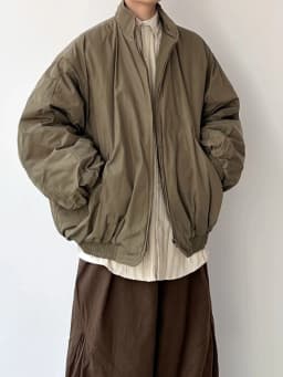 Joyzone Winter Japanese Style Loose Fit Short Cotton Jacket Unisex Retro Simple Stand Collar Warm Casual Zipper Closure