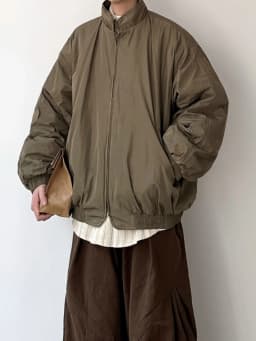 Joyzone Winter Japanese Style Loose Fit Short Cotton Jacket Unisex Retro Simple Stand Collar Warm Casual Zipper Closure