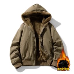 Winter Men Thickened Cotton Jacket Fleece Windproof Warm Coat Outdoor Sports Parka Military Windproof Hooded Jackets 18598