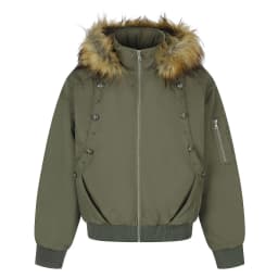 PFHQ Hooded Faux Fur Collar Male Padded Jacket Metal Button Rib Cuff Hem Loose Warm Winter Men Streetwear Coat 21P5311