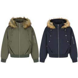 PFHQ Hooded Faux Fur Collar Male Padded Jacket Metal Button Rib Cuff Hem Loose Warm Winter Men Streetwear Coat 21P5311