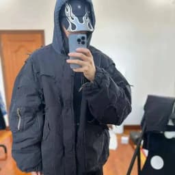 FEWQ American High Street Hooded Jacket Cotton Darkwear 2024 Solid Color Long Sleeve Male Tops Pocket Design 24E5366
