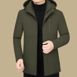 New Mens Business Parkas Winter New Loose Hooded Puffer Coat Windproof Warm Versatile Fashion Cold Resistant Parkas