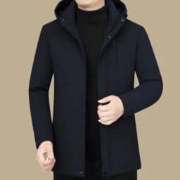 New Mens Business Parkas Winter New Loose Hooded Puffer Coat Windproof Warm Versatile Fashion Cold Resistant Parkas