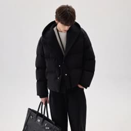 2026 Fashion Fake Two Pieces Hooded Coats Men Winter Loose Cotton-padded Jacket Men's Retro Thick Cotton-padded Outerwear C914