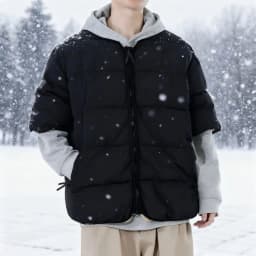 Fashionable Short Sleeve Loose Fit Casual Men's Cotton Jacket Autumn Winter Warm Stylish Half Sleeve Cotton Coat Outerwear